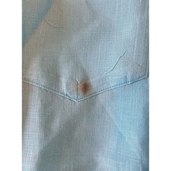 Eileen Fisher Button Up Linen Shirt Size Small Women’s Blue - Picture 9 of 9